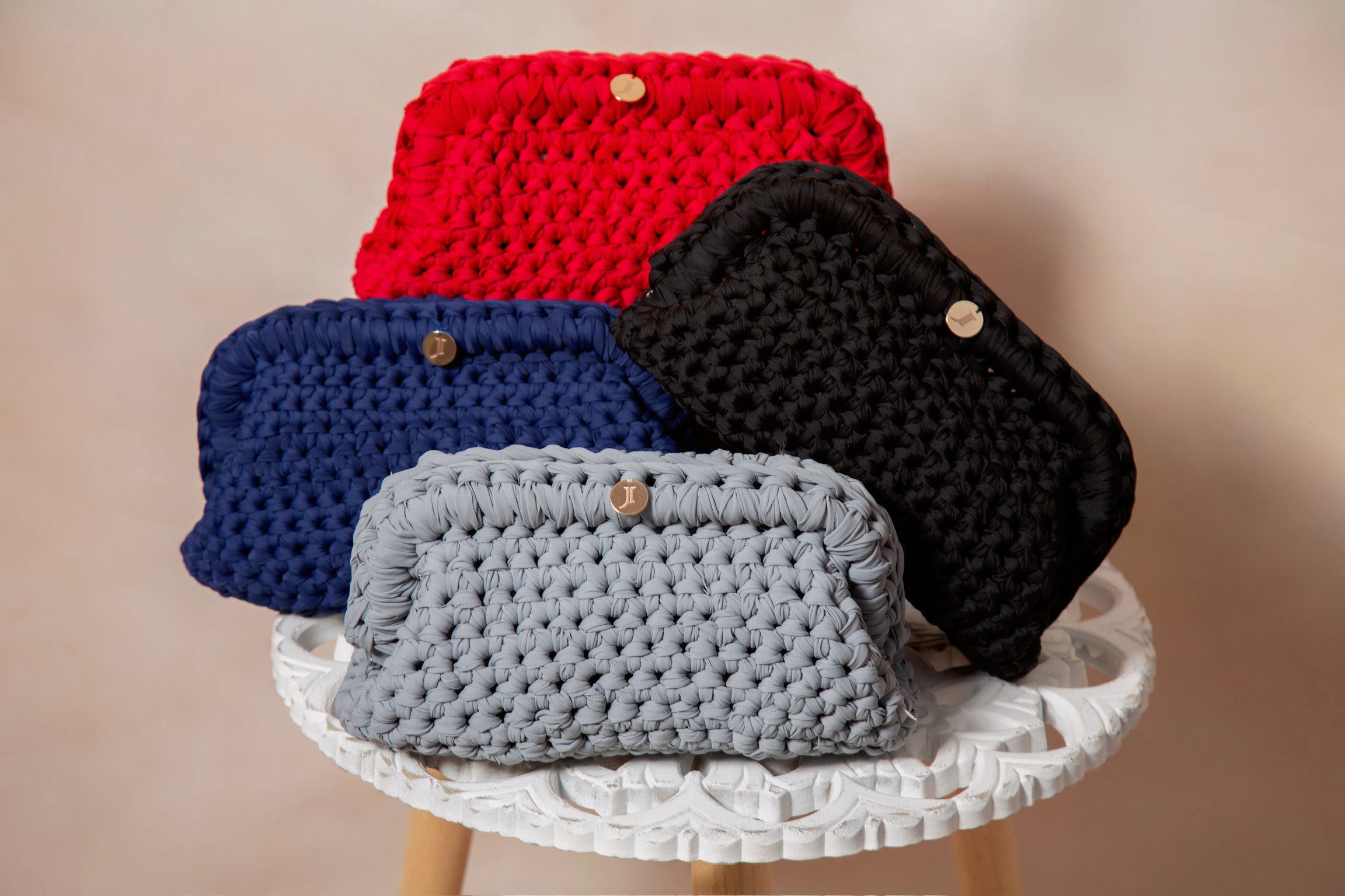 Clutch con manico - tinta unita