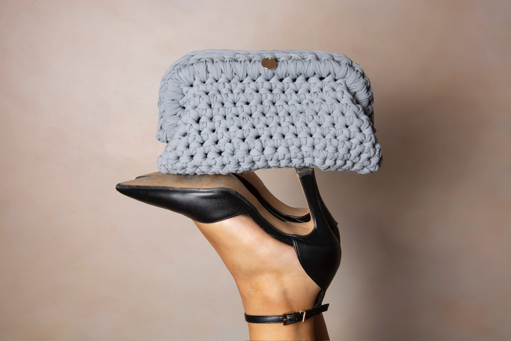 Clutch con manico - tinta unita
