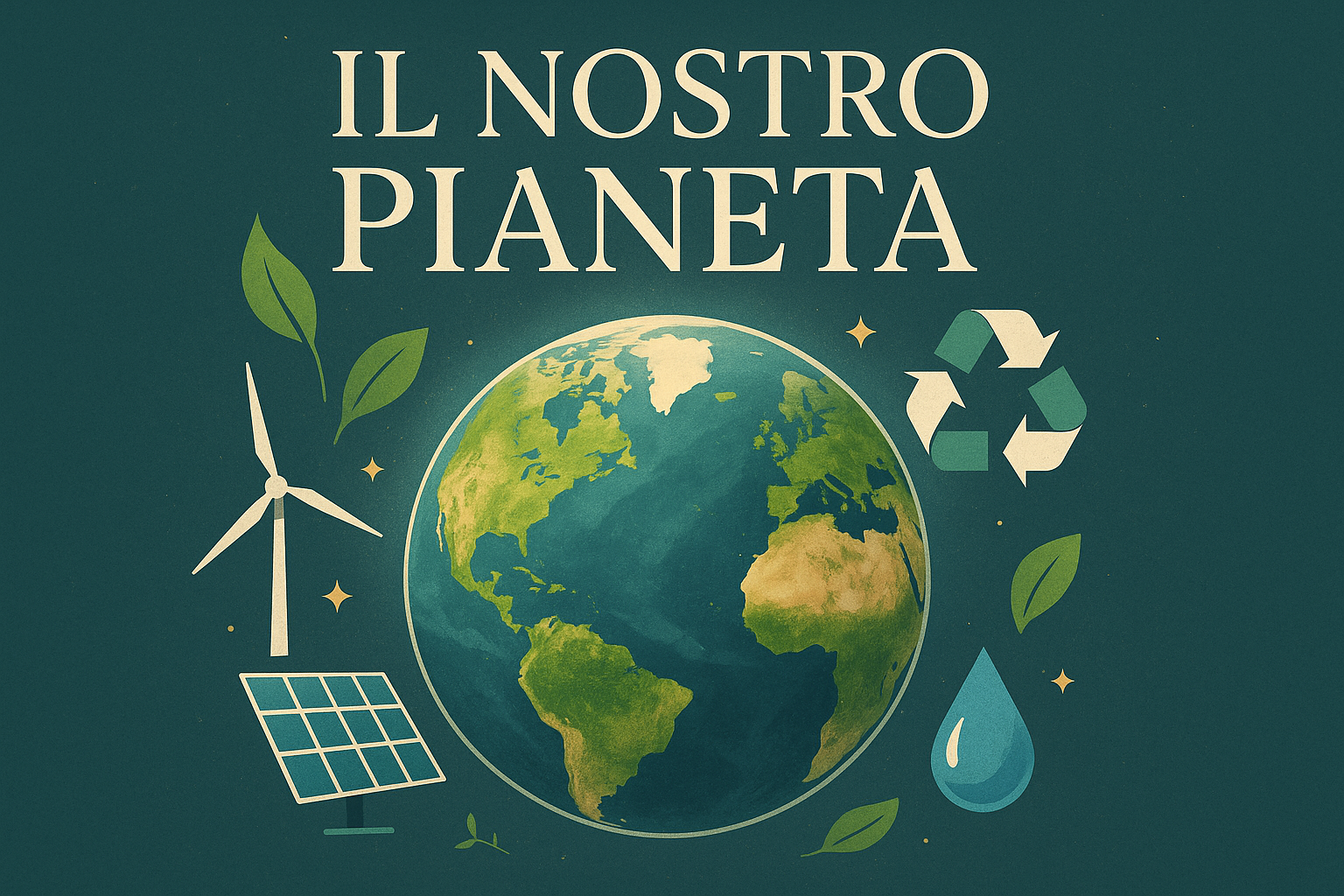 copertina per un progetto "il nostro pianeta" dedito allo sviluppo dei miei brand verso una produzione più ecologica